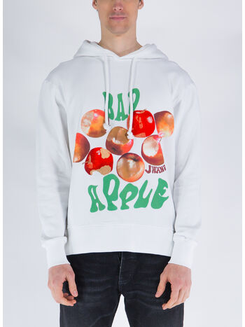 FELPA CON MOTIVO BAD APPLE, 001 WHITE, small