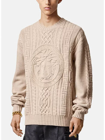 MAGLIA A TRECCE MEDUSA, 1KD40 SAND, small