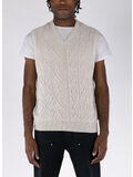 MAGLIONE MULTI TEXTURE, CREAM, thumb