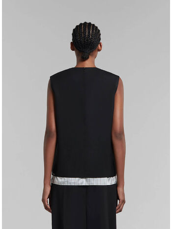 TOP SMANICATO CON IMPUNTURE, 00N99, small