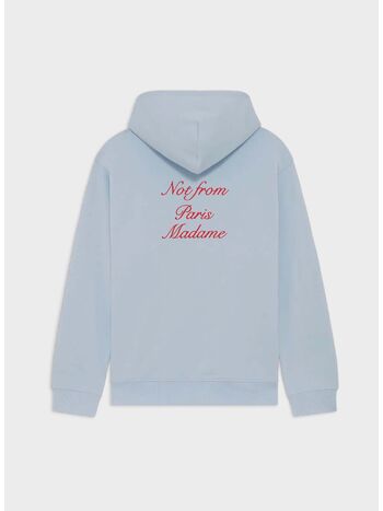 FELPA HOODIE SLOGAN CALLIGRAPHY, LIGHT BLUE, small