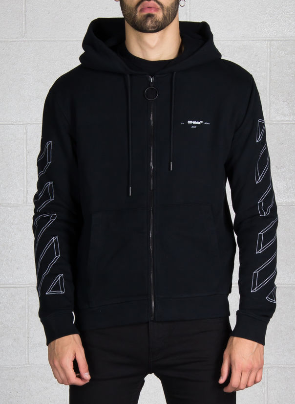 Off-White DIAG 3D LINE ZIP HOODIE-eastgate.mk