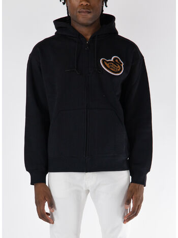 FELPA FULL ZIP BROWN DUCKS, 89XX BLACK, small