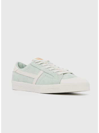 SCARPA SUEDE LOW TOP, 5E001 PISTACHIO/BEIGE + IVORY, small