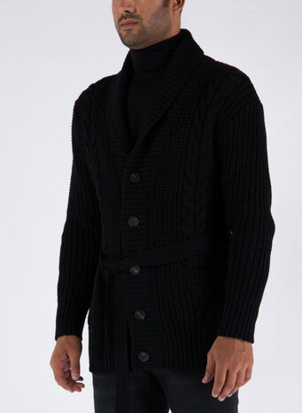 MAGLIONE CARDIGAN, NERO, small