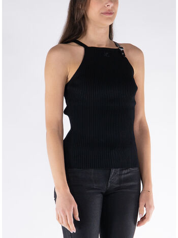 TOP BUCKLE RIB KNIT, 9999 BLACK, small