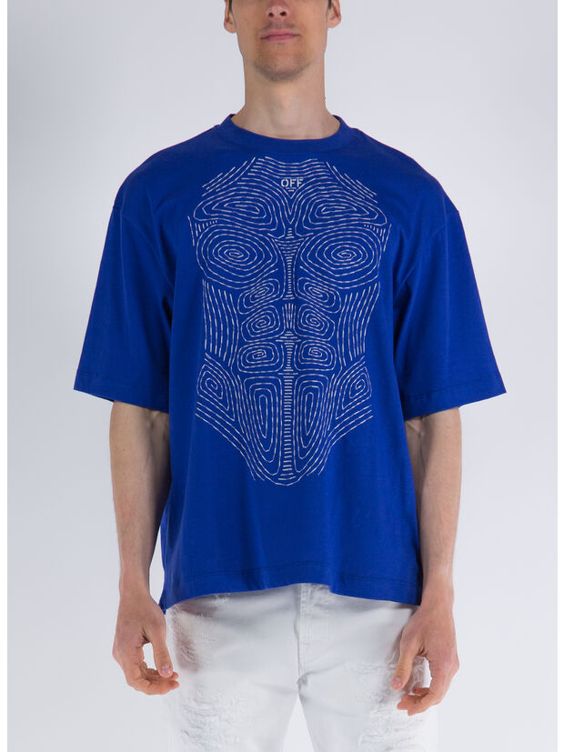 T-SHIRT BODY STITCH SKATE S/S TEE, 6901 BLUE WHITE, large