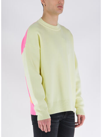 MAGLIONE INTARSIA, 5959LIMEGREEN , small