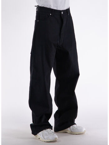 JEANS WIDE, D02-RR7276 BLACK DENIM RAW, small