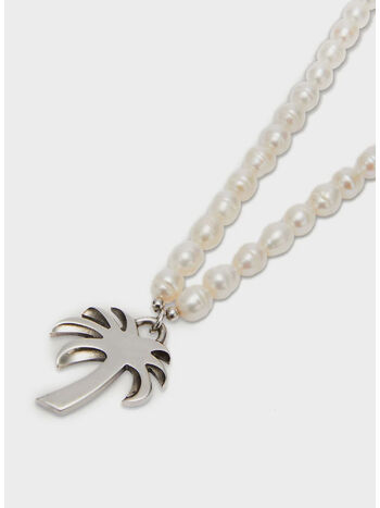 COLLANA PEARLS PALM, 0372 OFF WHITE SILVER, small