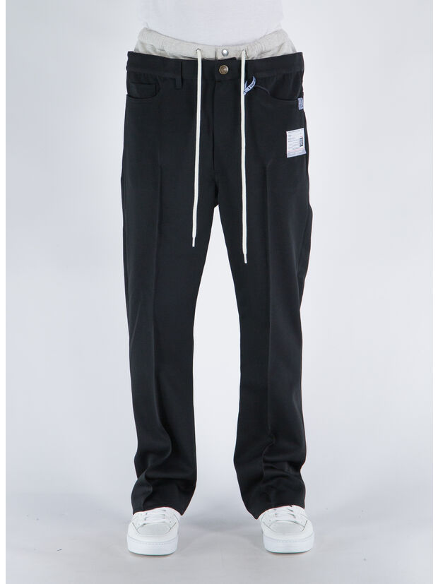 PANTALONE DOUBLE WAIST  WESTERN, BLACK, large