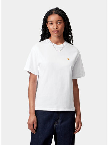 T-SHIRT S/S CHASE, 00RXX WHITE/GOLD, small