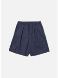 SHORT PEACHED POPLIN PLEATED TRACK, NAVY, thumb