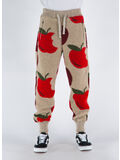 PANTALONE TAPERED JOGGERS, 131 BEIGE/RED, thumb