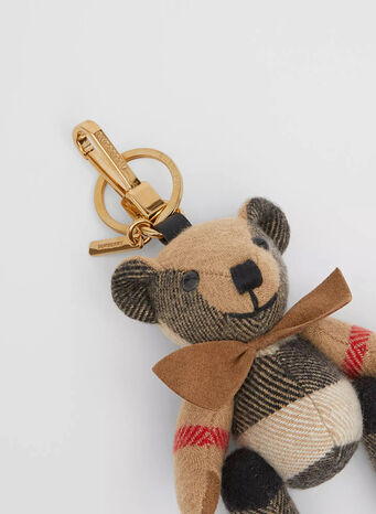 PORTACHIAVI CHARM ORSETTO THOMAS CON PAPILLON, ARCHIVEBEIGE, small