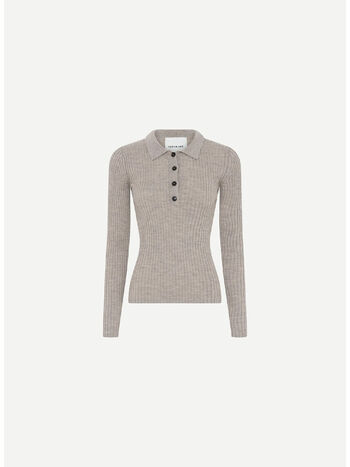 PULLOVER CADEE BLOUSE MERINO, CHAMPAGNE, small