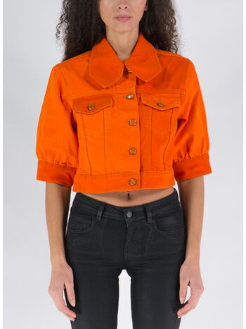GIACCA IN DENIM, 493 ORANGEADE, small