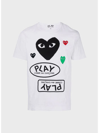 T-SHIRT LOGO, WHITE, small