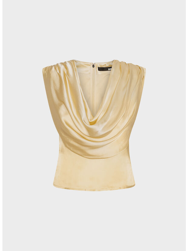 TOP CHIFFON WATERFALL, 1366 ITALIAN STRAW, large