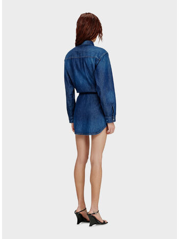 ABITO CORTO IN DENIM LAVAGGIO PULITO, 01, small