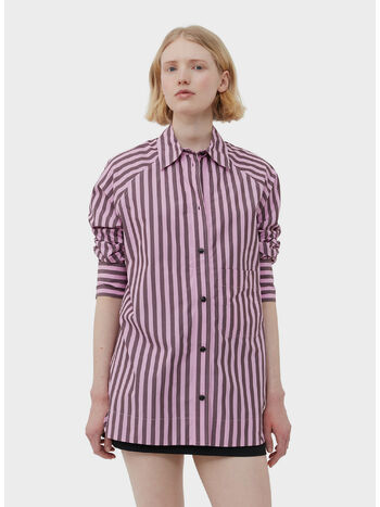 CAMICIA STRIPE COTTON OVERSIZE REGLAN, 534 BONBON, small