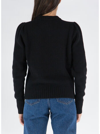 PULLOVER GRAPHIC GANNI WORLD, 099 BLACK, small