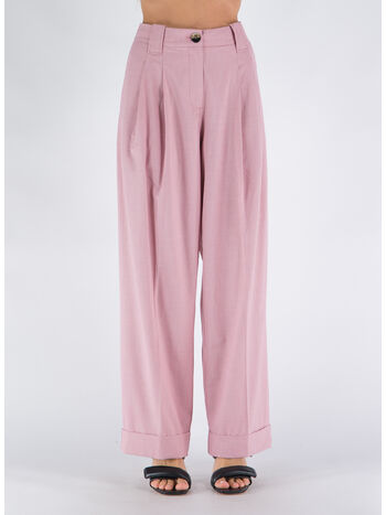 PANTALONE DRAPEY MELANGE, 545 PINK TULLE, small