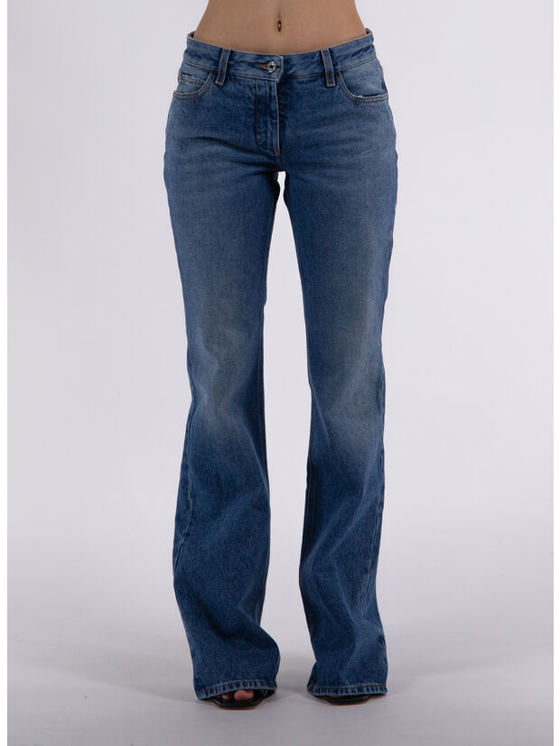 PANTALONE SLIM FLARED 5 TASCHE, 4500 BLUE, large