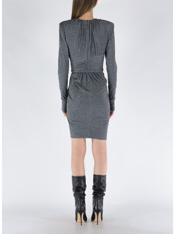 ABITO MIDI GLITTER, STEEL GREY, small