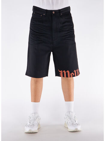 SHORTS GREIGE DENIM, BLACK, small
