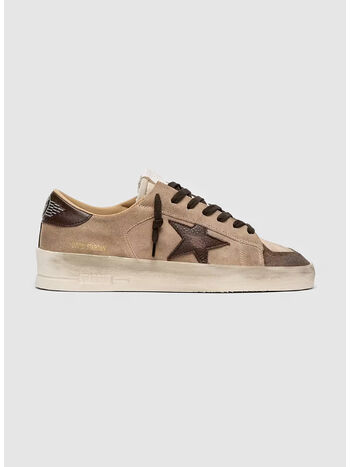 SCARPA STARDAN IN SUEDE CON STELLA, 81868 BEIGE/BROWN/WHITE, small