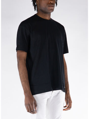 T-SHIRT S/S OVERSIZE CON LOGO, BLACK, small