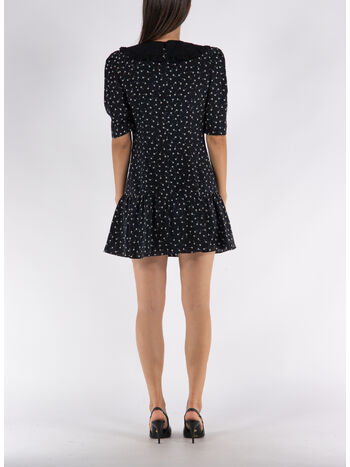 ABITO MINI  DAISY PRINT SILK WITH COLLA, 0900 BLACK, small