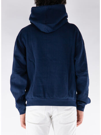 FELPA HOODIE CON LOGO STAMPATO, BLU0021 PATRIOT BLUE, small
