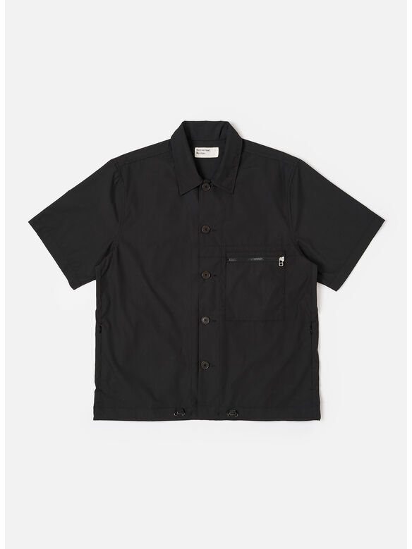 CAMICIA RECYCLED POLYTECH Z TECH OVERSHIRT, TECH BLACK, medium