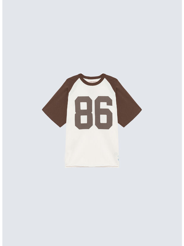 T-SHIRT DAN SABLON IN JERSEY PRINT 86, C0446 GREY/OFF WHITE, large