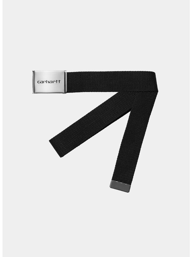 CINTURA CLIP BELT CHROME, 89XX BLACK, large