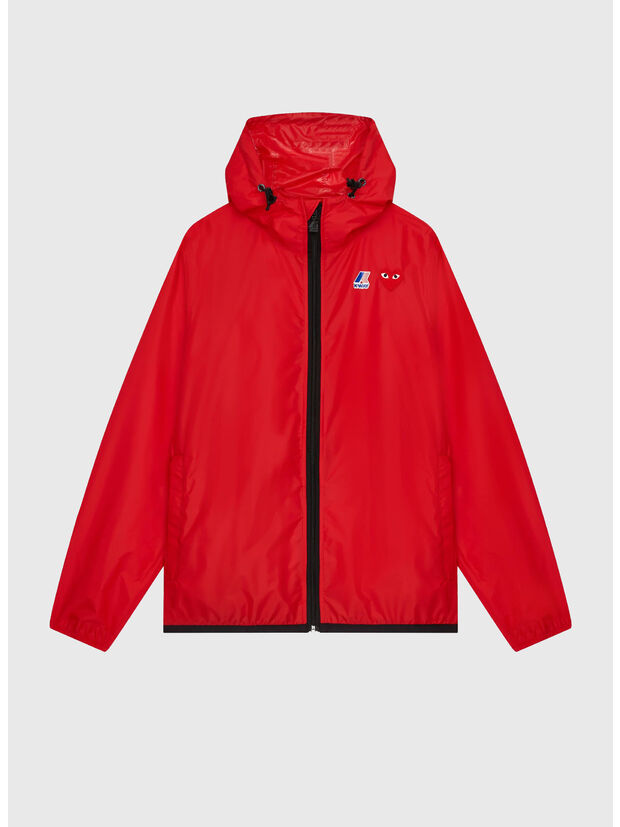 GIUBBOTTO K-WAY HOODIE FULL ZIP, RED, large