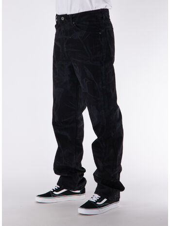 JEANS FLORAL LASER, BLACK, small