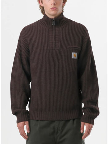 FELPA DETROIT MEZZA ZIP, 33HXX PALISANDER, small