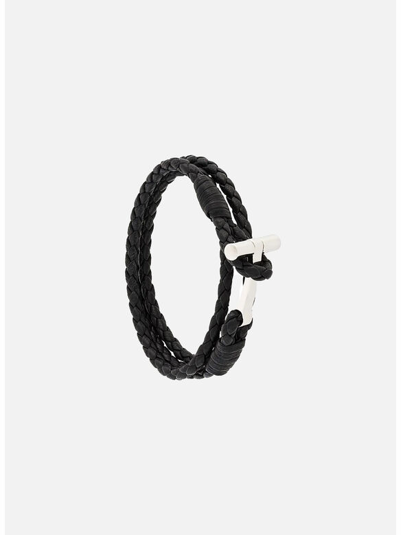 BRACCIALE SCOUBIDOU NATURAL CALF + BRASS, DBG DARK BROWN/GOLD, medium