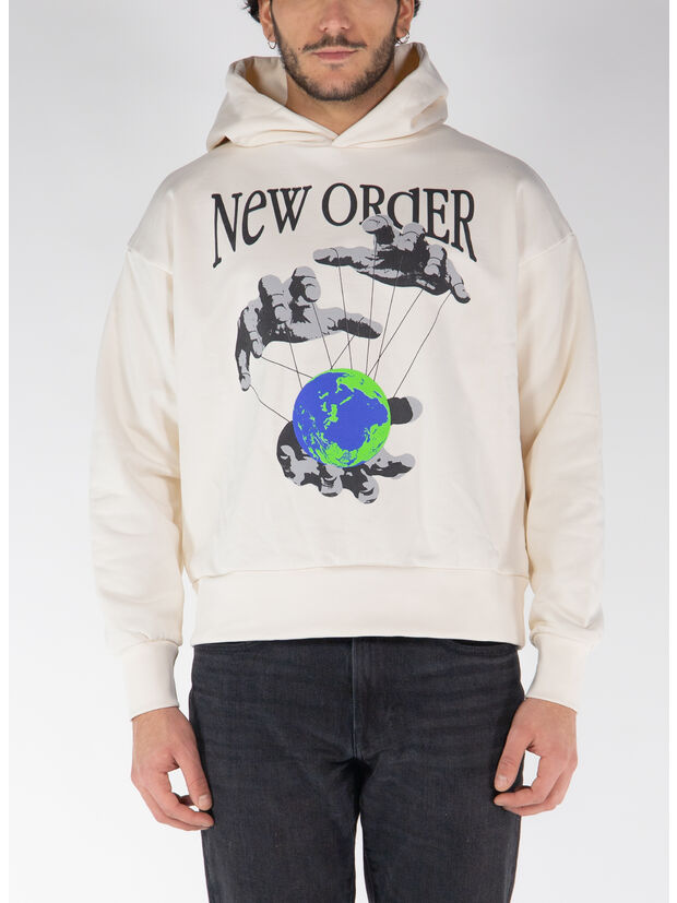 FELPA HOODIE NEW ORDER PRINTED, GW018 HEAVY CREAM, large