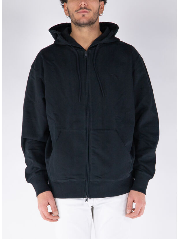 FELPA HOODIE FT CON ZIP, BLACK, large