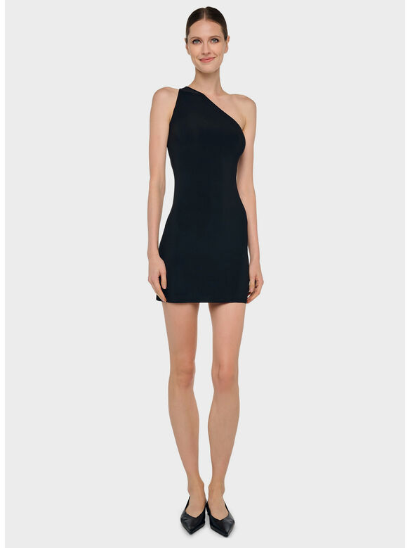 ABITO ONE SHOULDER MINI, BLACK BLACK, medium
