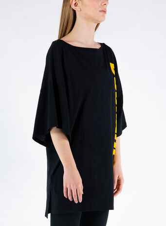 T-SHIRT LOGO, 014BLACK/YELLOW, small