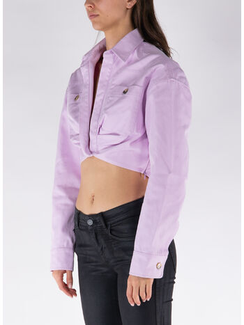 CAMICIA CARGO CROPPED TWIST-FRONT, 3600 LILAC, small