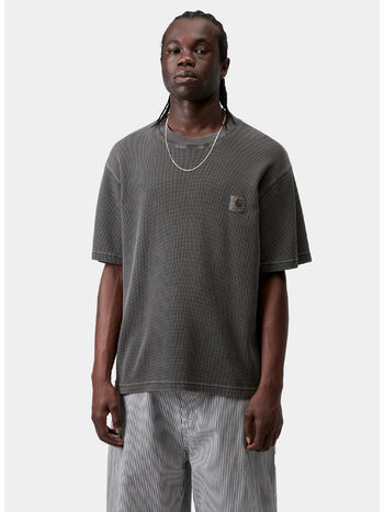 T-SHIRT NELSON WAFFLE, 89GD Black,garmentdyed, small
