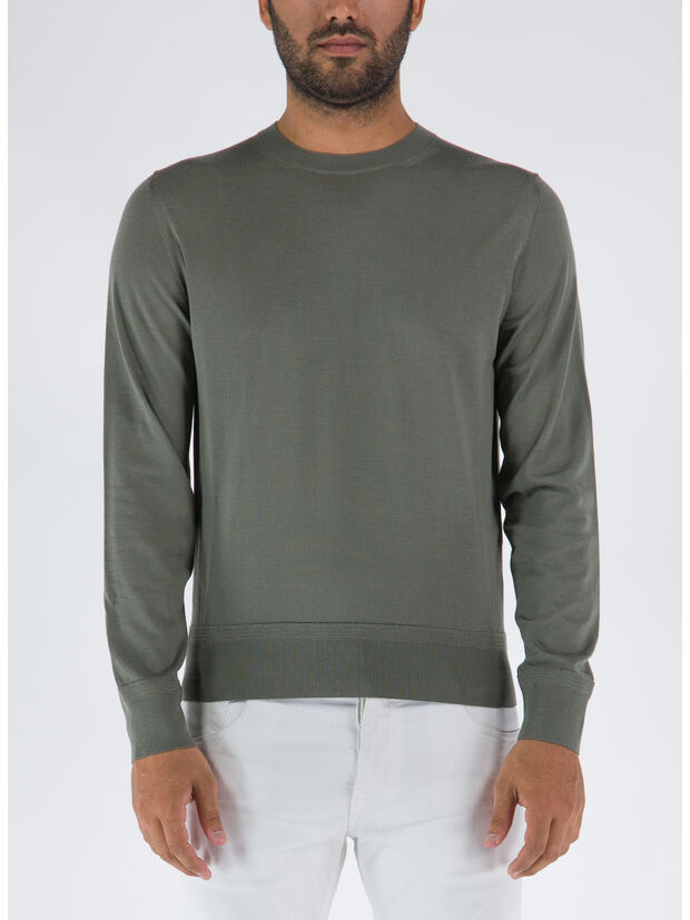 MAGLIONE GIROCOLLO, V03 MD GRN SLD, large
