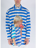 CAMICIA PRINTED OVERSIZED SHIRT, 856 BLUE/WHITE, thumb