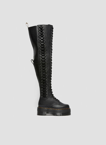 STIVALIE PLATFORM IN PELLE AZREYA MAX A 26 OCCHIELLI, BLACK, small